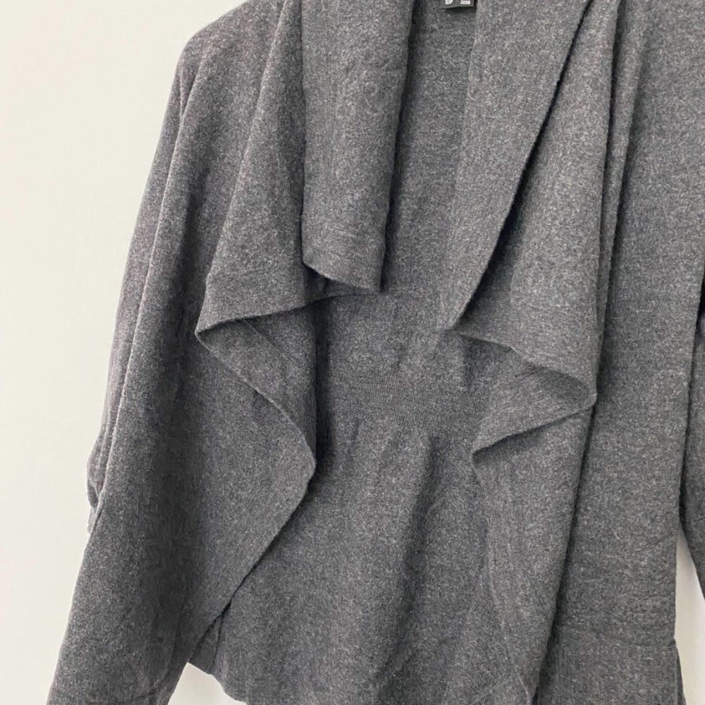 Theory Gray Wool Open Cardigan Size Small - Picture 5 of 6